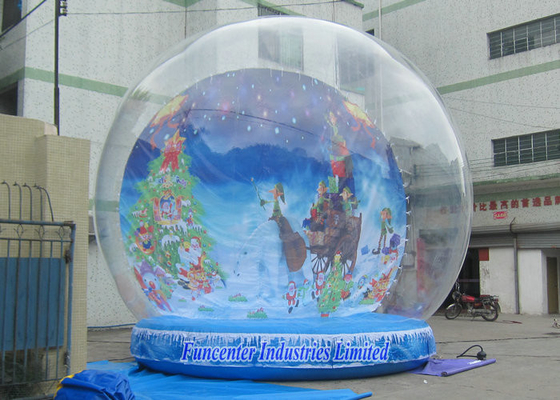 Holiday Backdrop Inflatable Snow Globe Durable PVC For Promotion Event