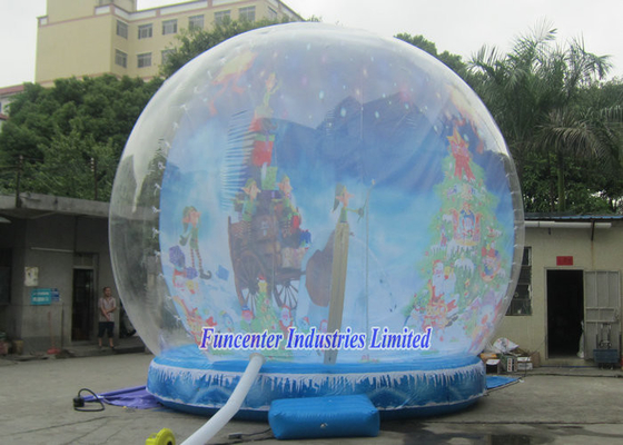 Holiday Backdrop Inflatable Snow Globe Durable PVC For Promotion Event