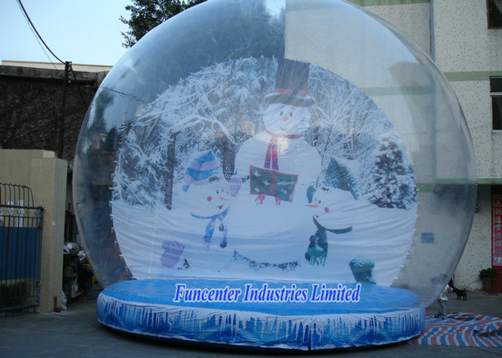 Snow Globe Inflatable Christmas Decoration , Blow Up Snow Globe Elegant Design
