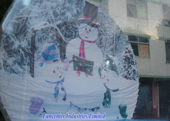 Snow Globe Inflatable Christmas Decoration , Blow Up Snow Globe Elegant Design