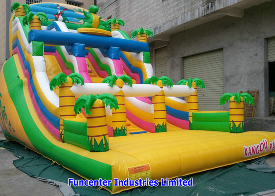 Tropical Jungle Inflatable Outdoor Toys 7mx4mx5m Huge Space For Children