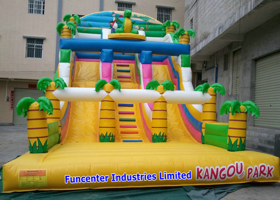 Tropical Jungle Inflatable Outdoor Toys 7mx4mx5m Huge Space For Children