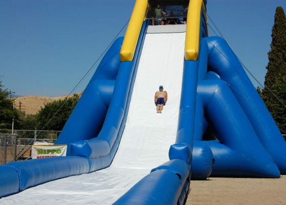 Giant Size Inflatable Water Slides 20mx7mx8m Dimension For Slider Game Playing
