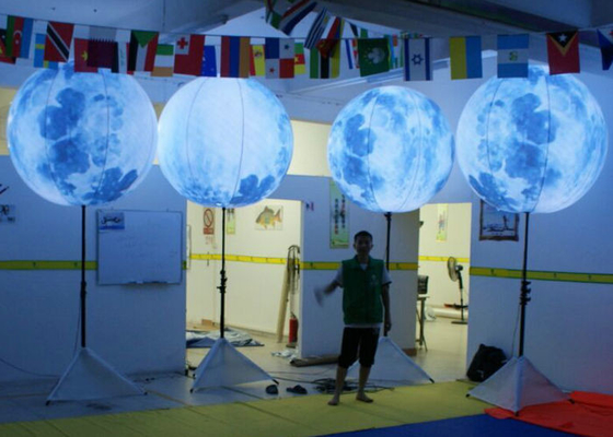 Large Inflatable Light Balloon Hot Air Welded Technology With Pillar Stand