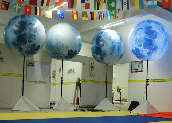 Large Inflatable Light Balloon Hot Air Welded Technology With Pillar Stand