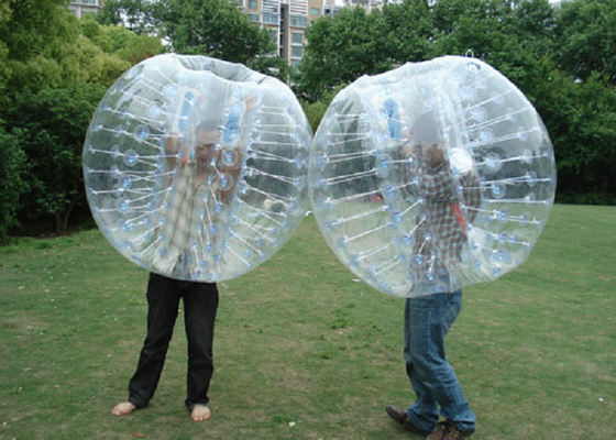 No Pungent Smell Inflatable Bumper Ball , Blow Up Bubble Ball With Harness Inside