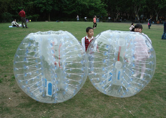 No Pungent Smell Inflatable Bumper Ball , Blow Up Bubble Ball With Harness Inside
