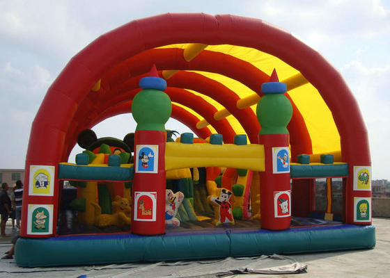 Roof Tent Shielding Inflatable Amusement Park 0.55mm Thickness Materials