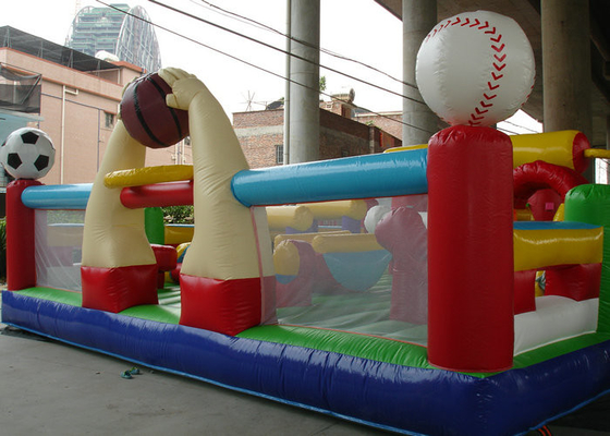 Sports Themed Outdoor Inflatable Park , 1 Year Warranty Inflatable Park For Adults