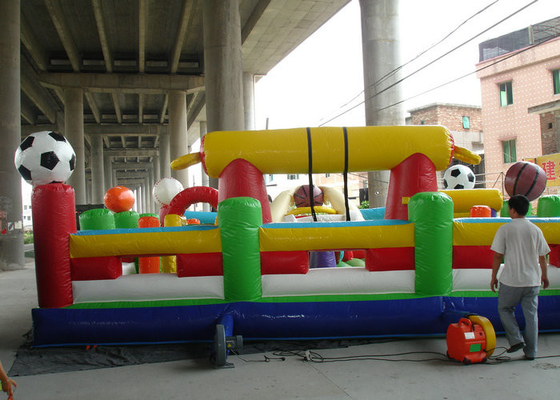 Sports Themed Outdoor Inflatable Park , 1 Year Warranty Inflatable Park For Adults