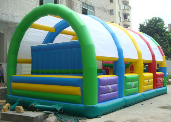 OEM Accepted Bounce House Park , Bounce House Amusement Park 1000D PVC