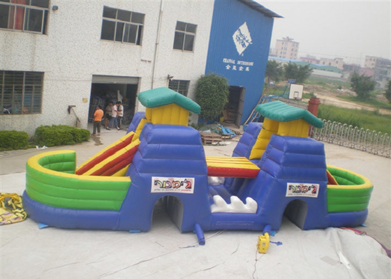 Children Playing Inflatable Amusement Park 20x6m Size High Durability PVC