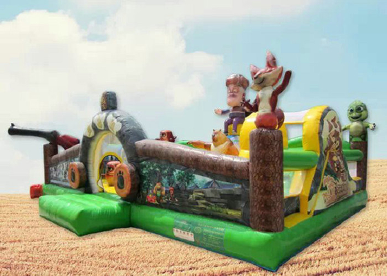 PVC Tarpaulin Inflatable Amusement Park Animal Bear Zoo Theme Digital Printing