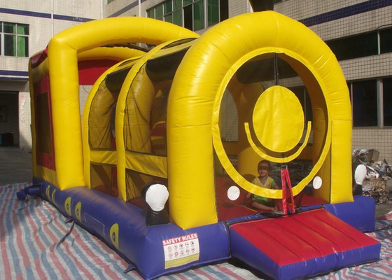 Train Shaped Obstacle Course Bounce House Lead Free For Kids Bouncy Play