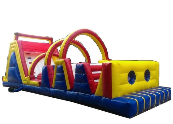 Custom Made Giant Inflatable Obstacle Course Safe PVC Tarp For Kids Bouncy