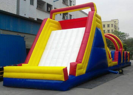 Custom Made Giant Inflatable Obstacle Course Safe PVC Tarp For Kids Bouncy