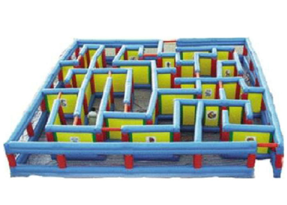 Blue Color Inflatable Sports Toys Made From High Tensile Strength PVC Tarpaulin
