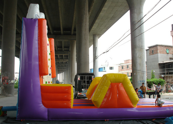 Tear Resistance Inflatable Climbing Wall , Blow Up Rock Climbing Wall For School Activities