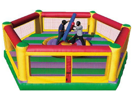Outdoor Interactive Inflatable Sports Toys Bouncy Wrestling Ring 4mx4m 5mx5m Sizes
