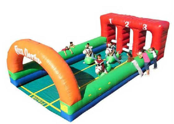 Fun Playing Inflatable Sports Toys Safe PVC Tarpaulin Inflatable Horse Racing