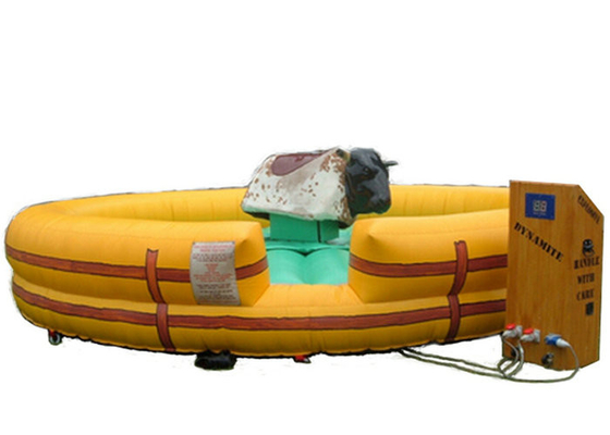 2 Years Warranty Inflatable Riding Arena , Inflatable Sports Games With Rodeo Bull Ride Machine