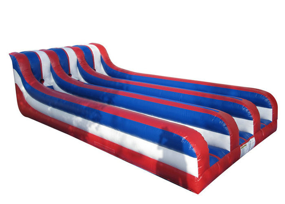 Three Lanes Inflatable Sports Toys Bungee Run Abrasion Resistance For Kids And Adults