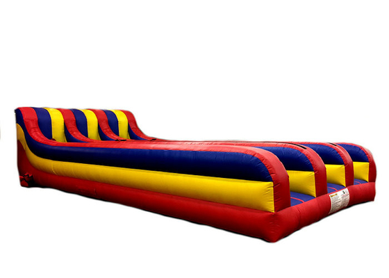 Three Lanes Inflatable Sports Toys Bungee Run Abrasion Resistance For Kids And Adults