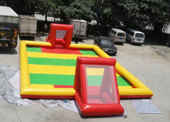 Interactive Sports Inflatable Outdoor Toys Abrasion Resistance Blow Up Football Pitch