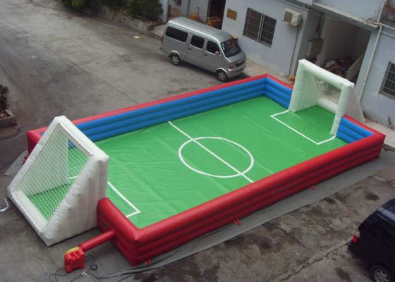 Interactive Sports Inflatable Outdoor Toys Abrasion Resistance Blow Up Football Pitch