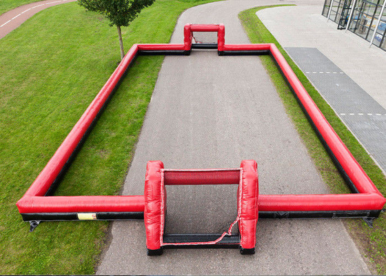 Outdoor Interactive Inflatable Sports Toys 0.55mm PVC Football Arena Playground