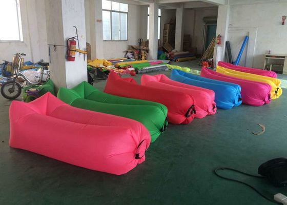 Easily Carrying Inflatable Sofa Bed Colorful Printing For Beach Resting