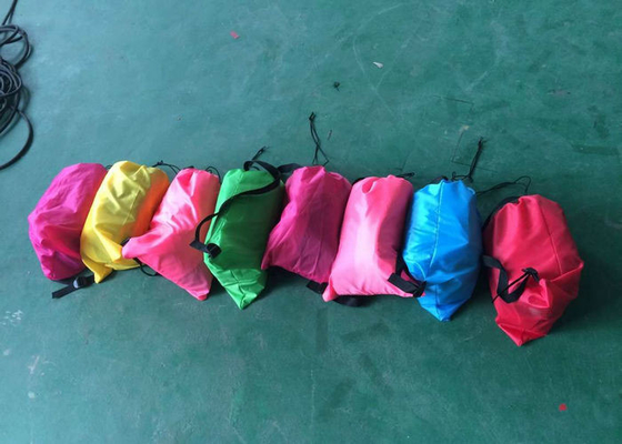 Easily Carrying Inflatable Sofa Bed Colorful Printing For Beach Resting