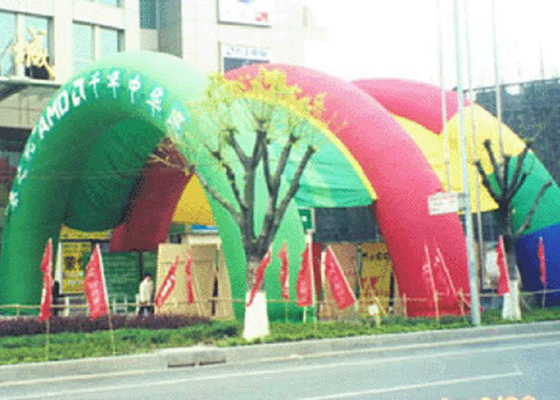 Red Color Outdoor Inflatable Tent PVC Coated Nylon For Business Advertise