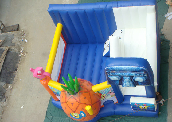 Outdoor Blow Up Jumping Castle , Inflatable Bounce House Cartoon Decoration