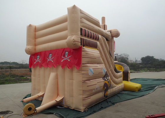 Pirate Ship Shaped Inflatable Outdoor Toys Quadruple Stitching OEM Accepted