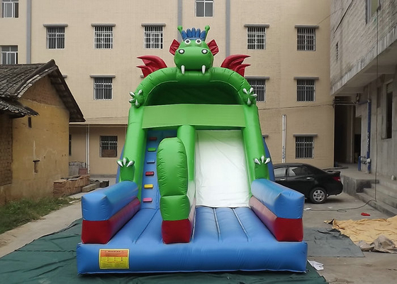 Dinosaur Design Commercial Inflatable Slide Flame Retardant Plato PVC
