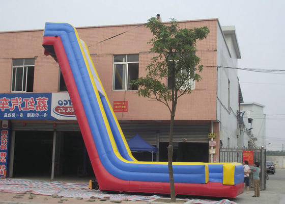 Vivid Printing Big Blow Up Water Slides , Inflatable Bouncy Slide UV Protective