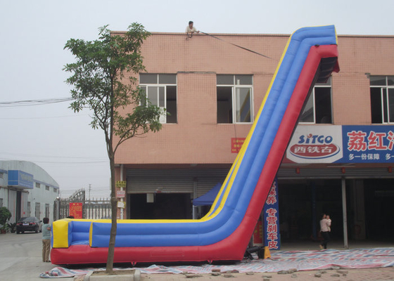 Vivid Printing Big Blow Up Water Slides , Inflatable Bouncy Slide UV Protective
