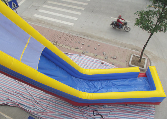 Vivid Printing Big Blow Up Water Slides , Inflatable Bouncy Slide UV Protective