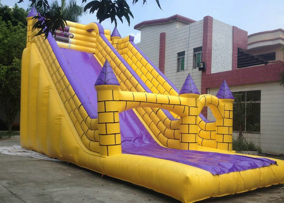 Flame Retardant Inflatable Bouncy Slide , Blow Up Slip And Slide Durable Zippers
