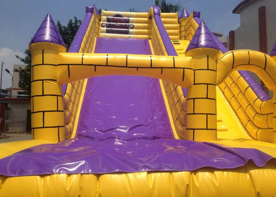Flame Retardant Inflatable Bouncy Slide , Blow Up Slip And Slide Durable Zippers