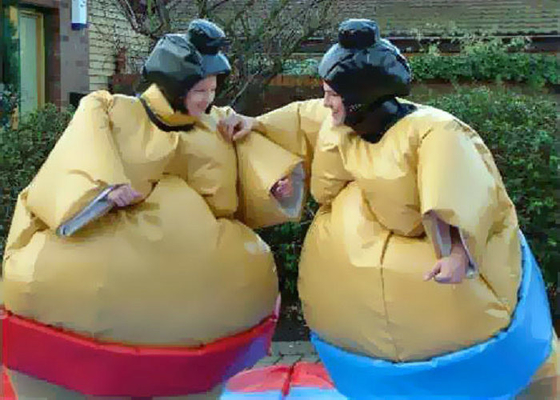 Padded Sumo Wrestling Suits Light Weight Plato PVC With Protective Helmet