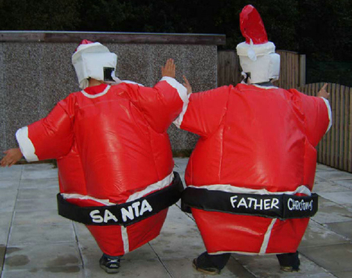 Christmas Santa Sumo Suits , Blow Up Sumo Suit For Kids / Adults Xmas Play