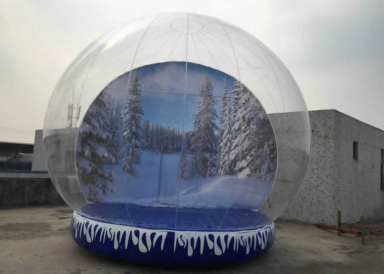 Fun Playing Snow Globe Yard Inflatable , Human Snow Globe Taking Photos Inside