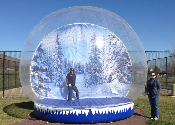 Fun Playing Snow Globe Yard Inflatable , Human Snow Globe Taking Photos Inside