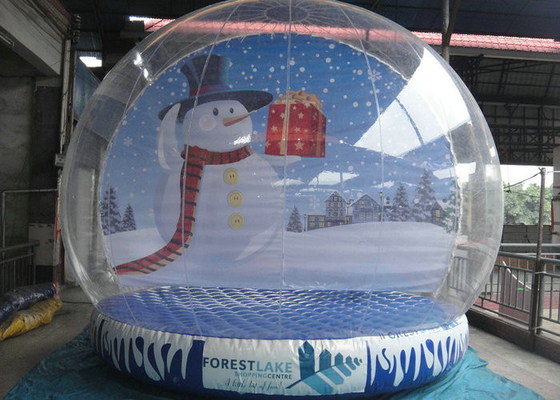 Christmas Backdrop Inflatable Snow Globe 3m - 5m Dia For Holiday Advertising
