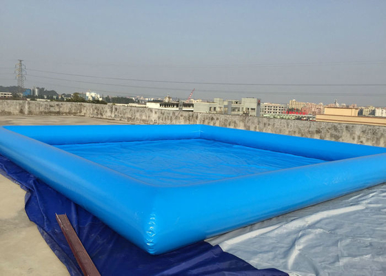 Man Made Inflatable Swimming Pool Logo Printing Quadruple Stitching Techniques