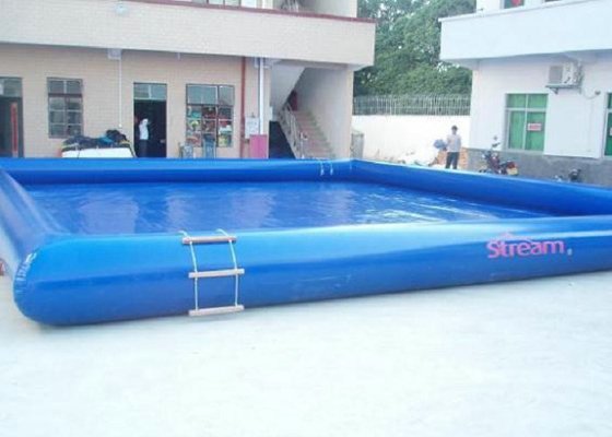 Man Made Inflatable Swimming Pool Logo Printing Quadruple Stitching Techniques