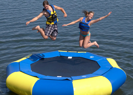 UV Protective Floating Water Trampoline , Blow Up Trampoline Two Coated Side