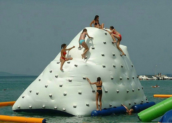 Logo Printed Inflatable Water Toys Fixed Strong Hooks Convenient For Climbing